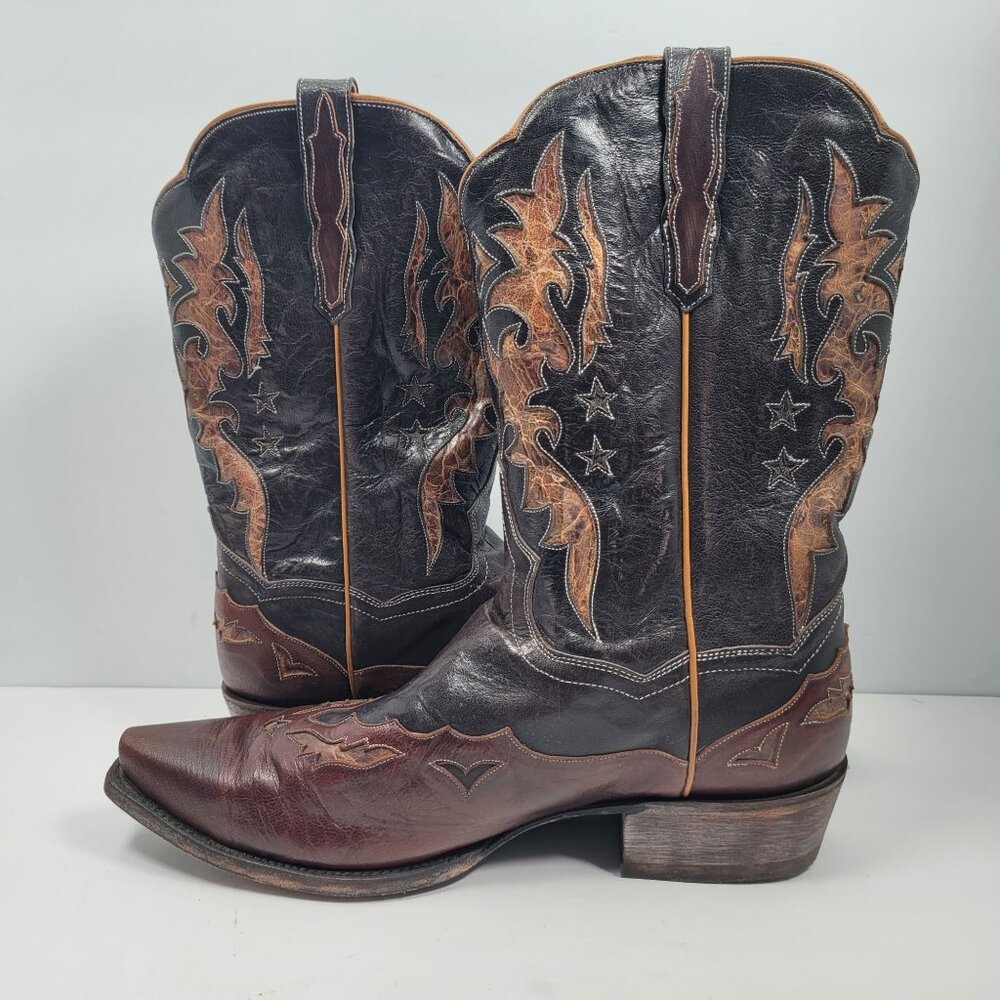 Dan Post Men's Brown Black Western Cowboy Boots DP2565 US Size 13D - Picture 6 of 11